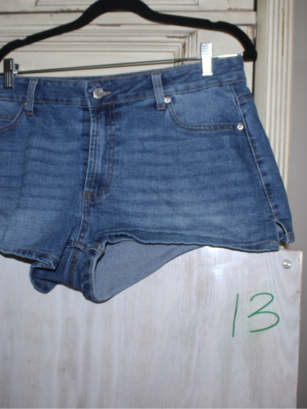 Denim High-Rise Women's Shorts - Blue
